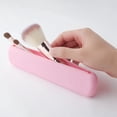thumbnail image 3 of Travel Makeup Brush Holder - Silicone Makeup Brush Case Holder Reusable Portable Travel Makeup Brushes Storage Cover Dustproof Soft and Sleek Makeup Tools Organizer for Travel, 3 of 5