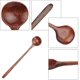 thumbnail image 4 of 5 piezas de cucharas de sopa largas, cucharas de arroz de madera natural con cabeza redonda, mango fino, sopa, 4 of 5