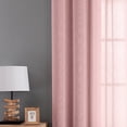 thumbnail image 4 of Fragrantex Fragrantex Faux Linen Pink Semi Sheer Curtains 84 inches Long Window Curtain Light Filtering for Living Room Grommet Top 2 Panels,40"W x 84"L, 4 of 6