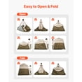 thumbnail image 5 of VEVOR Camping Shower Tent, 2-Room Foldable Portable Privacy Tent Changing Room with Ground Stakes, Ropes, and Carry Bag, 150D Oxford Fabric with Silver Coating, for Camping, Beach, and Fishing, 5 of 9