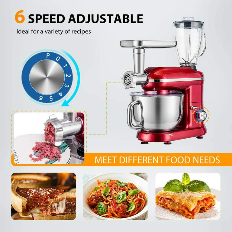 Mixers Kitchen Electric Stand Mixer Automatic Egg Beater, Dough Mixer, Meat  Grinder, Juice Blender Multifunctional Home Electric Mixer With 5.3QT