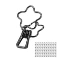 thumbnail image 3 of 100 Clips de Carpeta ANGGREK Forma de Flor Metal, 3 of 8