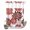 Crimson Red, Burgundy Red, variant on No Hook Shower Curtain, Red Floral Shower Curtains for Bathroom with See Through Top Window, Vintage Abstract Art Farmhouse Waterproof & Washable Bath Curtain Long 72"x78"