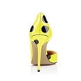 thumbnail image 3 of XYD Women Polka Dots D'Orsay Pumps Pointed Toe Stiletto High Heels Slip-on Fashion Club Party Shoes Size 11.5 Yellow, 3 of 4