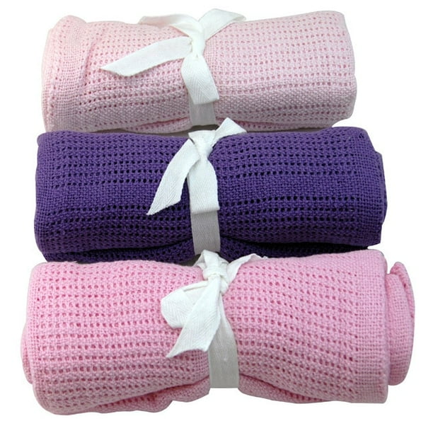 LCM Home Fashions Snuggle Cellular Cotton Baby Blanket