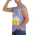 thumbnail image 3 of Kdxio Corgi Washing in Bathtub for Men's Muscle T-shirt,Sleeveless for Workout Running Athletic Gym Lounge Casual, 3 of 7