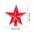 thumbnail image 3 of Christmas Tree Topper, CXALSSY Christmas Tree Star, 7.9 Inch Red Tree Topper for Indoor Outdoor Decoration, Unique Luxury Christmas Tree Toppers 2024, 3 of 7