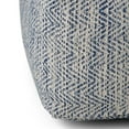 thumbnail image 5 of Simpli Home Nate 20 inch Wide Boho Square Pouf in Patterned Denim Mélange Cotton, 5 of 12