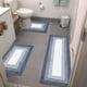 thumbnail image 1 of Juego de alfombras de baño Bsmathom de 3 piezas de microfibra gris oscuro, 1 of 7