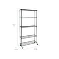 thumbnail image 5 of Seville Classics UltraDurable® 5-Tier NSF Steel Wire Shelving, 36" W x 14" D, Black, 5 of 9