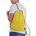 thumbnail image 3 of Easygdp Yellow Glitter Drawstring Backpack, Beach Sackpack, Travel Sackpack Lightweight for Sports, Gym, Travel, Swimming - Small, 3 of 9