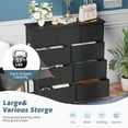 thumbnail image 7 of CRXX 9-Drawer Fabric Dresser for Bedroom,Tall Storage Tower with Metal Frame and Easy-Pull Fabric Bins,Storage Dresser Clothes Organizer for Living Room,Closet,Nursery,Black, 7 of 7