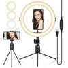 TARION 11" LED Selfie Ring Light with Mini Table Tripod & Phone Holder Beauty Ring Light + for Live Streaming Photography Videography Conference Lighting Adjustable Brightness 3 Modes x 10 Levels