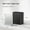 Black, variant on Small Bathroom Trash Can 2.1 Gallon Wastebasket, Modern Metal Garbage Can Office Waste Basket, Silver Stainless Steel Trash Bin for Bedroom, Home Office, Toilet, rv, Near Desk, Under Sink.