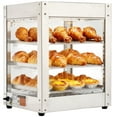thumbnail image 1 of VEVOR 3-Tier Commercial Food Warmer Display, 800W Food Display Warmer with LED Light, Adjustable Shelf and Stainless Steel Frame, 86℉~185℉ Air Heating, 34L, 1 of 9