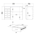 thumbnail image 6 of Tvilum Warner 4 Drawer Office Desk with 1 Shelf for Adults, Black Woodgrain, 6 of 13