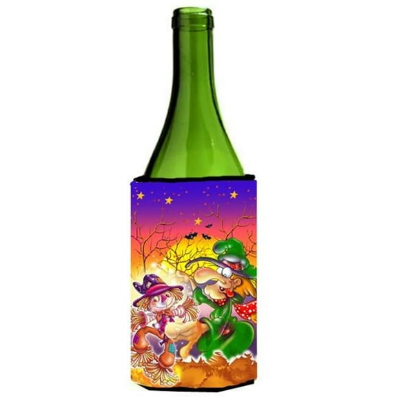 Witch Voodoo Scarecrow Halloween Wine Bottle Can cooler Hugger