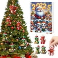 thumbnail image 3 of 2025 Christmas Advent Calendar 2D Flat Dragon with Santa Hats Ornaments, 24 Days Countdown Calendar Pendants Gifts for Christmas Tree New Year Vacation Party Home Decor, 3 of 8