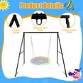 thumbnail image 3 of PRINIC A Frame Swing Stand Heavy Duty Sturdy Metal Frame Large Size with Ground Anchored All Weather Usage for Backyard, 71" Height Holds Up to 550lbs (Swing NOT Included), 3 of 10