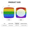 thumbnail image 6 of Gaeub Colorful Glitter Rainbow Square Chair Seat Covers, Stretch Fitted Printed Chair Seat Cushion Cover for Kitchen, Office - One Size, 6 of 9