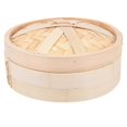 thumbnail image 1 of 1 Set Handmade Bamboo Steamer Kitchen Food Steamer with Lid Cooking Tool, 1 of 4