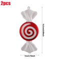 thumbnail image 1 of Bastón de caramelo rojo y blanco de gran tamaño, adornos navideños para el hogar, regalos de Navidad, Feliz Año Nuevo 2023, 2024, 1 of 4