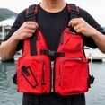 thumbnail image 4 of Easy-to-Carry Foldable Buoyancy Vest with 3 Front Pockets, Back Reflective Strip and Emergency Whistle, Universal Size Life Jacket for Water Activity, Yellow, 4 of 8