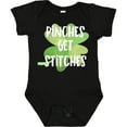 thumbnail image 3 of Inktastic St. Patrick's Day Pinches Get Stitches Boys or Girls Baby Bodysuit, 3 of 5