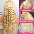 thumbnail image 2 of Peluca MYDIVA de 30 pulgadas, 613 pulgadas, cabello humano de onda profunda con 180% de densidad, 2 of 9