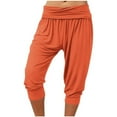 thumbnail image 2 of Capri Pants for Women 2025 High Elastic Waist Lightweight Breathable Casual Capris with Pockets Womens Cropped Pants, 2 of 6