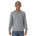 thumbnail image 1 of Jerzees Youth DRI-POWER Active Long Sleeve Crew T-Shirt, M, Athletic Heather, 1 of 8