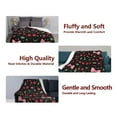 thumbnail image 6 of Cherry Flannel Fleece Throw Blanket, Cute Cherry All Season Bed Blanket Fresh Fruit Fuzzy Blanket for Boys Girls Women Men, Cartoon Cherry Bedroom Decor Plush Blanket Queen 50"x60", 6 of 8