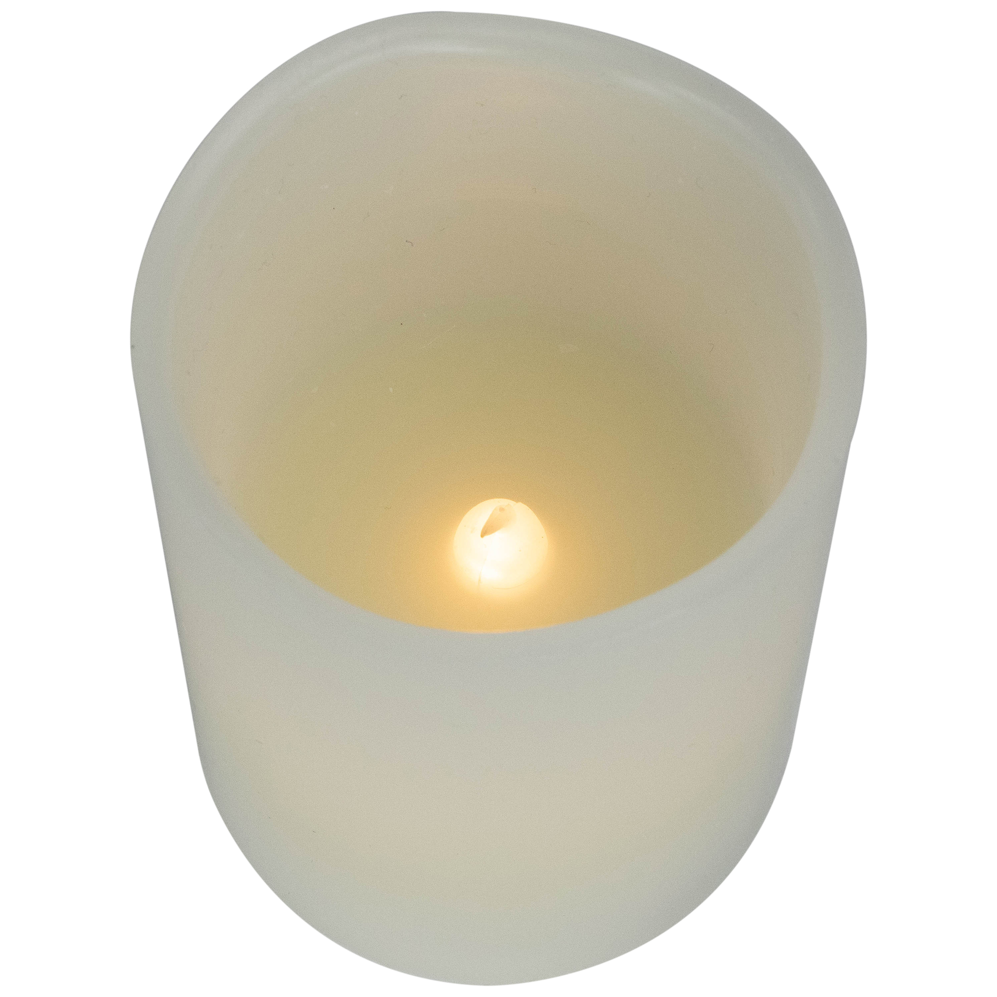 Northlight LED Flameless Flickering Wax Pillar Candles - 7" - Cream - Set of 4