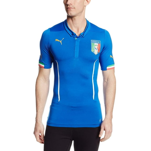 Puma Men's FIGC Italia AC TV Home Stadium Soccer Jersey, Team Power Blue, Large