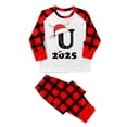 thumbnail image 4 of Pyjamas de Noël Assortis pour Couples Tenues Assorties pour la Famille Imprimé Alphabet 4 Pcs pour Parents et Enfants Vêtements Décontractés Confortables Bas de Pyjama Ensemble de l\'Action de Grâce pour Chien Rouge 4-5 Ans, 4 of 5