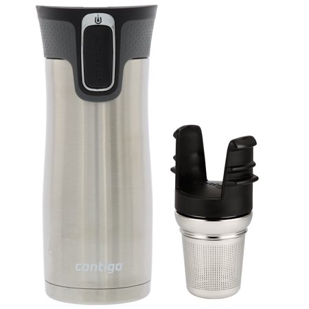 Contigo Autoseal West Loop, 16oz with Contigo Stainless Steel Tea Infuser – Vacuum