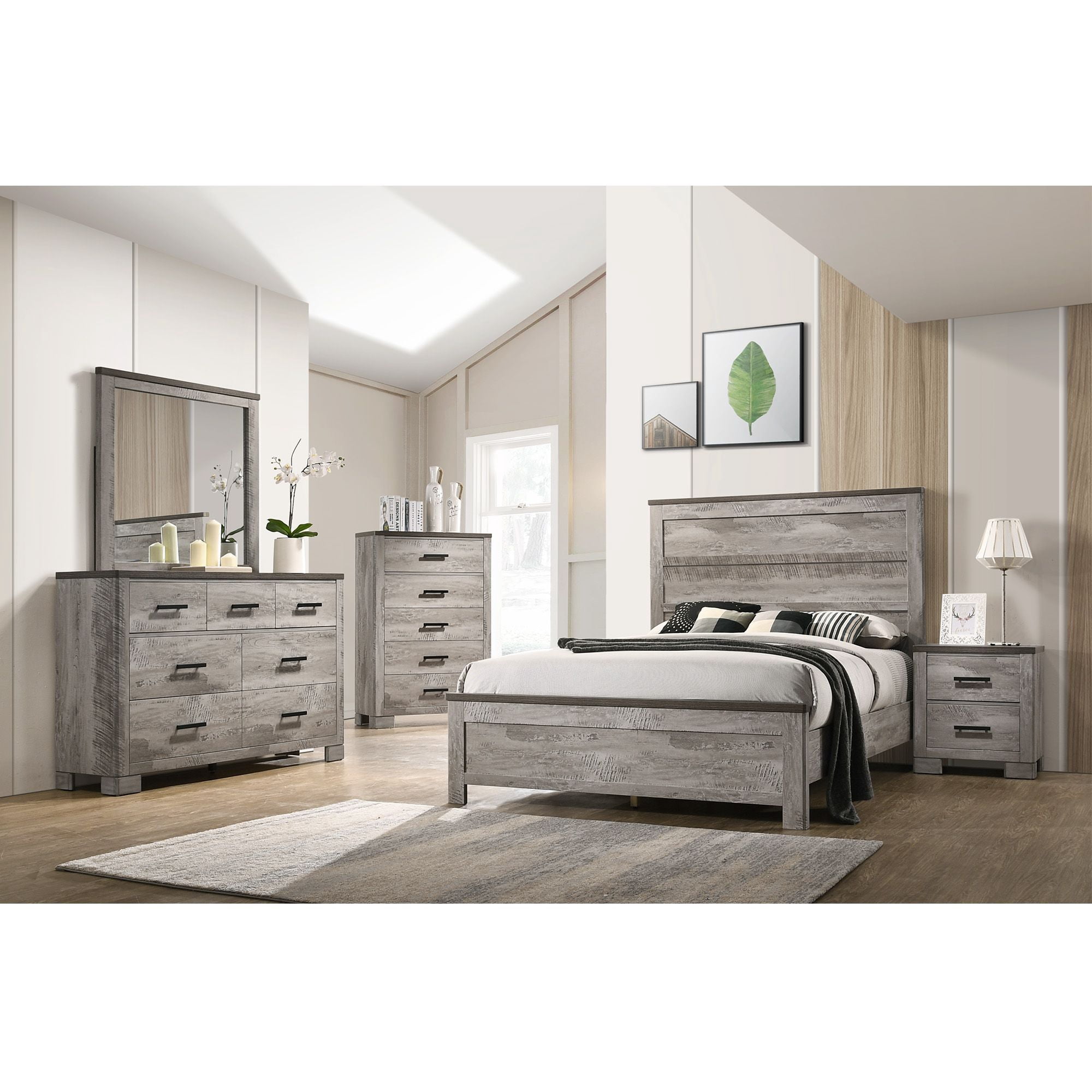 Picket House Furnishings Adam Full Panel 3PC Bedroom Set in Gray