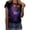 Blue, variant on LUOGENLI Female T-shirts for Womens Print Round Neck Short Sleeve T Shirt for Women T-shirts for Women Graphic Tee Valentines T-shirts for Women Graphic Tee St. Patrick's Day Blue S
