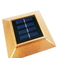 thumbnail image 3 of iGlow 4 Pack Copper Outdoor Garden 4 x 4 Solar LED Post Deck Cap Square Fence Light, 3 of 6