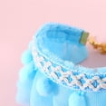 thumbnail image 2 of Collar de encaje para mascotas, colores brillantes, ajustable, estilo chinoiserie, para gatos pequeños, perros, azul, talla S, 20-25 cm (7,9-9,8 pulgadas), 2 of 5