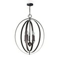 thumbnail image 3 of Woodbridge Lighting Camellia Oval 6-Light Metal Pendant Chandelier in Nickel, 3 of 5