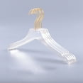 thumbnail image 3 of perchas transparentes para ropa, perchas transparentes para camisas, vestidos, abrigos con muescas para mujeres y niños pequeños, 3 of 6