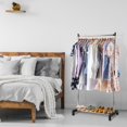 thumbnail image 5 of Ktaxon Durable Portable Adjustble Rolling Clothes Rack Single-Bar Hanger, 5 of 14