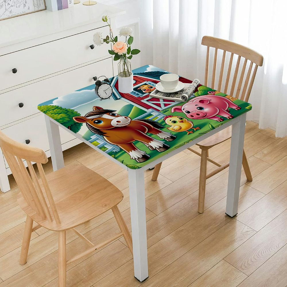 BANET Farm Animal Birthday Party Supplies Tablecloth, Large Size Rectangular Table Cover, Barnyard Birthday Party Supplies Decorations for Baby Shower Boys Girls