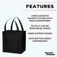 thumbnail image 3 of Reusable Grocery Tote Bag for Shopping - 10 Pack - Small Foldable Bags – Black, 3 of 5