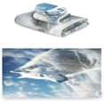 thumbnail image 2 of Coolnut White Wolf Towels Absorbent Bath Towels Set Soft & Comfortable Towel Set for Home Hotel Decor, 3 Piece Washcloth Gift, 2 of 7