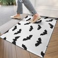 thumbnail image 4 of Happy Halloween Pumpkin Front Door Mat Anti Slip Pumpkin Skull Bat Spider Doormat Plain for Entry Floor Mat Set Living Room Bedroom Bathroom Crystal Velvet 30x17 Inches, 4 of 7