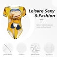 thumbnail image 5 of Lsque Sml Jeffy Women's Crew Neck Short Sleeve Bodysuit Basic T Shirts Tops Onesie Adult Cute Pajama-Medium, 5 of 8