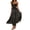 Black, variant on Women's Cutout Square Neck Midi Cami Dress with Ties and Ruched Backless Fit 95% Polyester 5% Spandex Imported Easy Care