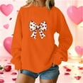 thumbnail image 2 of Erwazi Women's Valentines Hearts Sweatshirt Crew Neck Loose Long Sleeve Casual Cute Loose Fit Top, 2 of 5